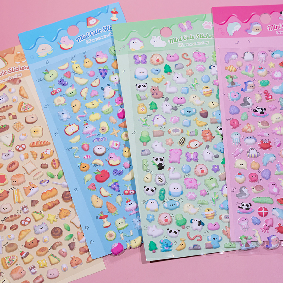 手作り DIY ぷくぷく ボンボンシール 3Dステッカー 立体ステッカー ぷっくりシール 中空シール