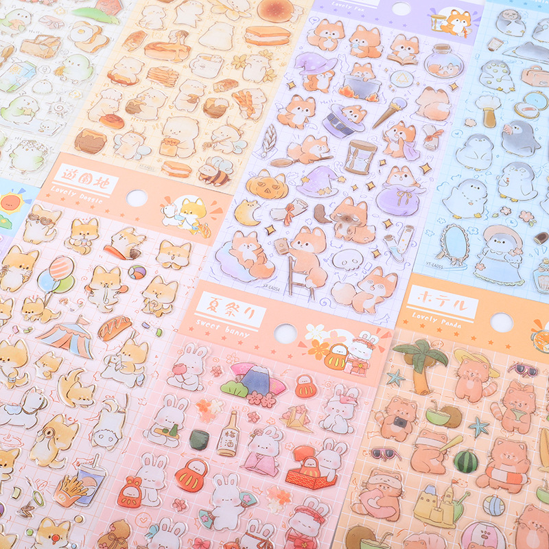 手作り DIY ぷくぷく ボンボンシール 3Dステッカー 立体ステッカー エポキシステッカー